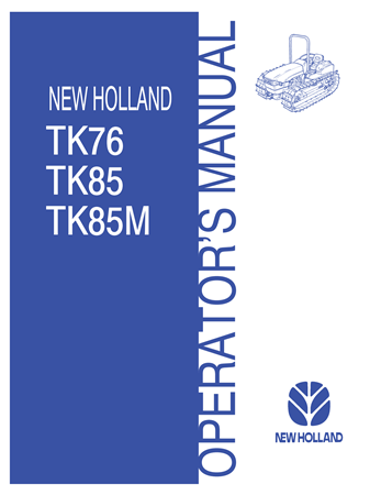 New Holland TK76, TK85, TK85M Tractors Operator's Manual