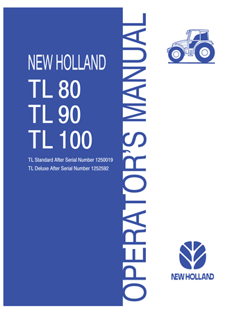 New Holland TL80, TL90, TL100 Tractors Operator's Manual