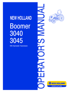 New Holland Boomer 3040, Boomer 3045 Compact Tractors - With Hydrostatic Transmission