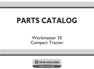 New Holland Workmaster 35 Compact Tractor Parts Catalog Manual