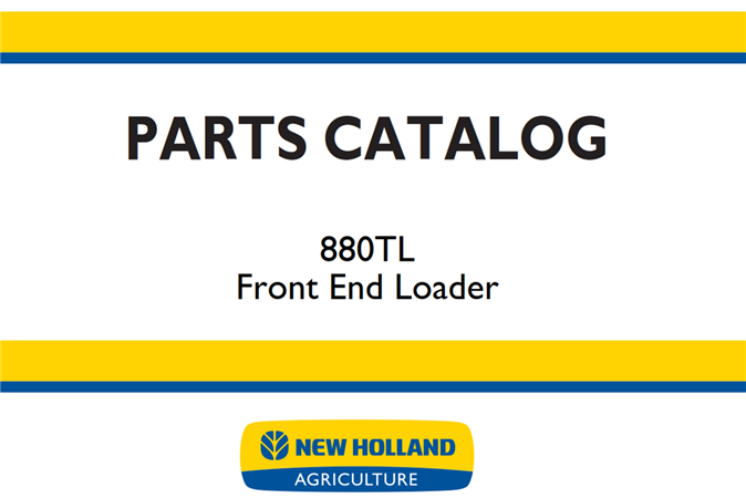 New Holland 880TL Front End Loader Parts Catalog