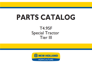 New Holland T4.95F Special Tractor - Tier III Parts Catalog