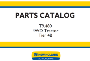 New Holland T9.480 4WD Tractor - Tier 4B Parts Catalog