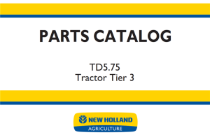 New Holland TD5.75 Tier 3 Tractor Parts Catalog