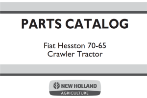 Fiat Hesston 70-65 Crawler Tractor Parts Catalog