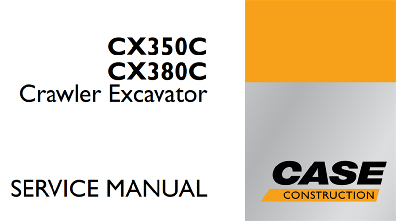 Case CX350C/CX380C Crawler Excavator Service Repair Manual