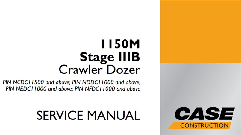 Case 1150M Stage IIIB Crawler Dozer Service Repair Manual