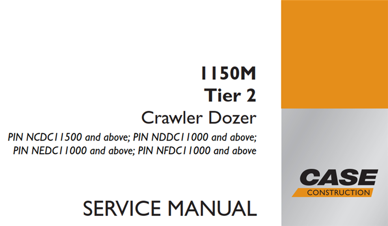 Case 1150M Tier 2 Crawler Dozer Service Repair Manual