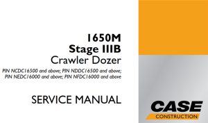 Case 1650M Stage IIIB Crawler Dozer Service Repair Manual