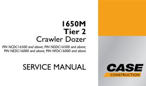 Case 1650M Tier 2 Crawler Dozer Service Repair Manual