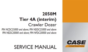 Case 2050M Tier 4A (interim) Crawler Dozer Service Repair Manual