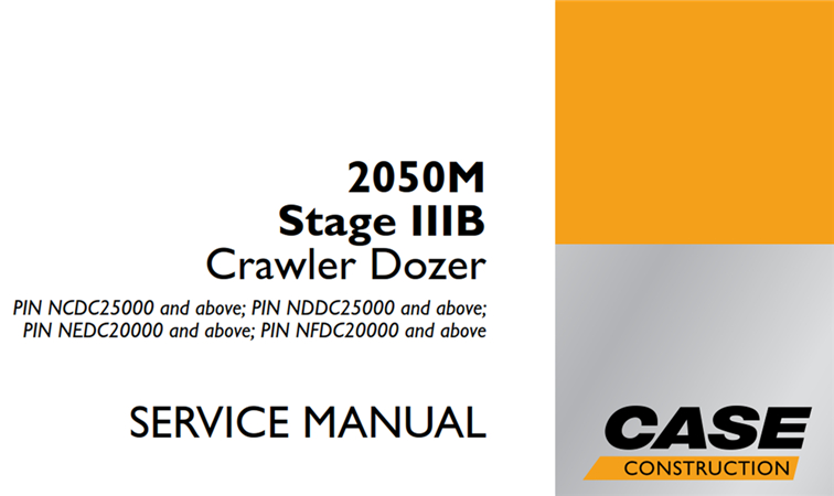 Case 2050M Stage IIIB Crawler Dozer Service Repair Manual