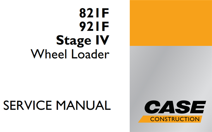 Case 821F/921F Stage IV Wheel Loader Service Repair Manual