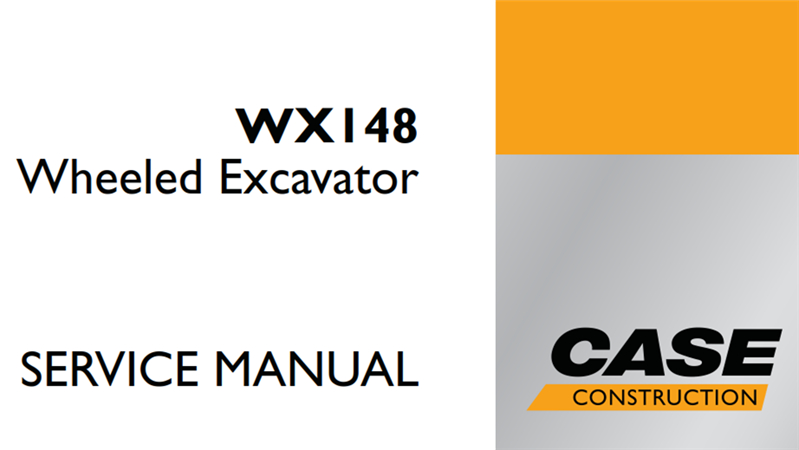 Case WX148 Wheeled Excavator Service Repair Manual