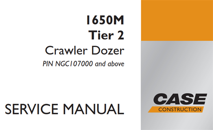 Case 1650M Tier 2 Crawler Dozer Service Repair Manual