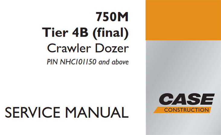 Case 750M Tier 4B (final) Crawler Dozer Service Repair Manual