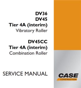 Case DV36/DV45 Tier 4A (interim) Vibratory Roller, DV45CC Tier 4A (interim) Combination Roller