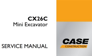 Case CX26C Mini Excavator Service Repair Manual