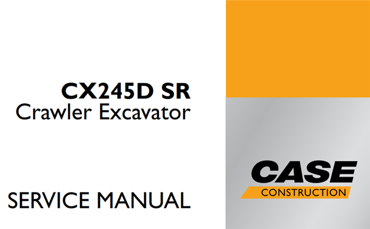 Case CX245D SR Crawler Excavator Service Repair Manual