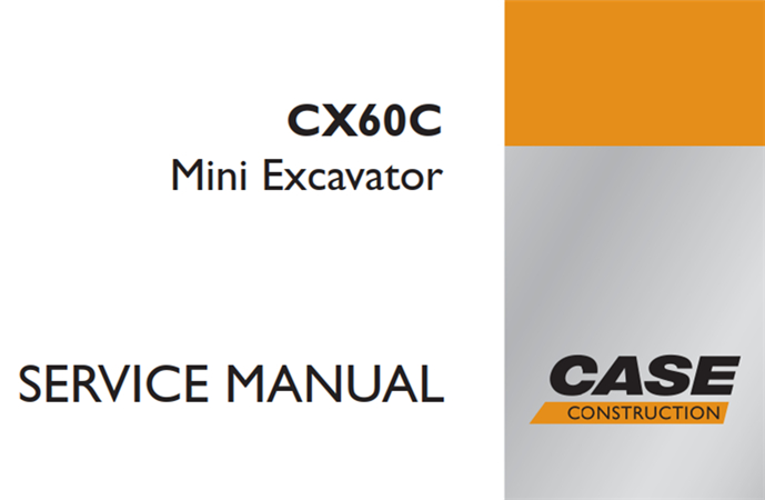 Case CX60C Mini Excavator Service Repair Manual