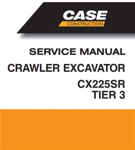 Case CX225SR Tier 3 Crawler Excavator Service Repair Manual