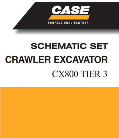 Case CX800 Tier 3 Crawler Excavator Schematic Set