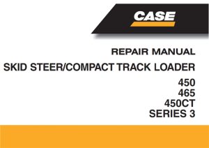 Case 450/465 Skid Steer & 450CT Compact Track Loader Service Repair Manual