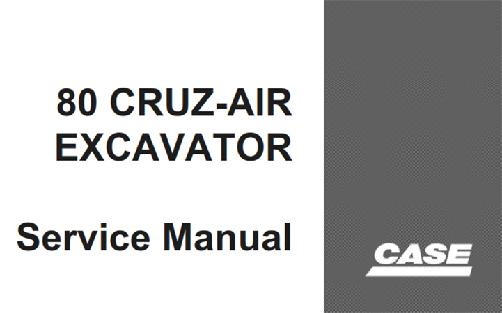 Case DROTT 80 Cruz-Aira Excavator Service Repair Manual