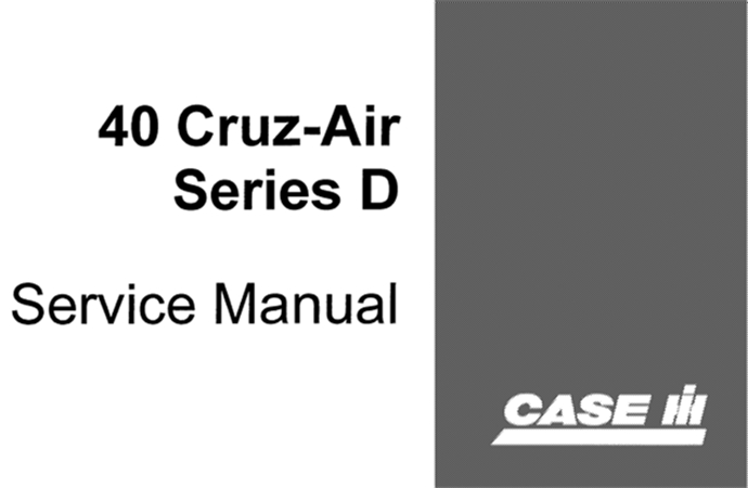 Case Drott 40 Cruz-Air Series D Excavator Service Repair Manual