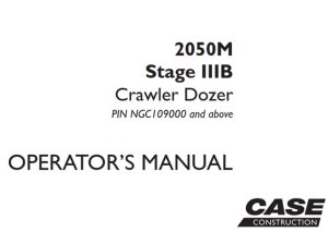 Case 2050M Stage IIIB Crawler Dozer Operator's Manual