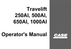 Case Drott 250AI, 500AI, 650AI, 1000AI Series Travelifts