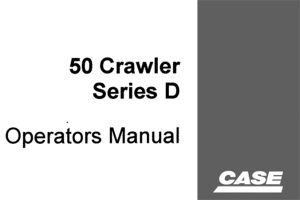 Case Drott 50 Crawler Excavator Series D Operator's Manual