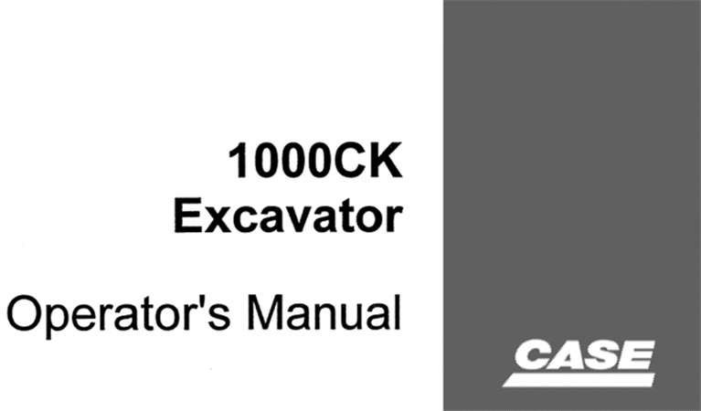 Poclain 1000CK Excavator Operator's Manual