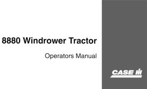 Case IH 8880 Windrower Tractor Operator's Manual