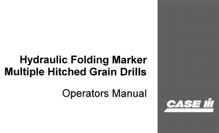 Case IH Hydraulic Folding Marker Multiple Hitched Grain Drills