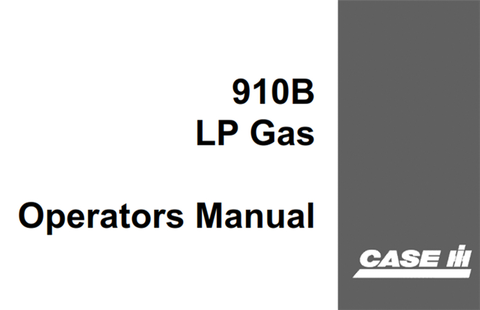 .I. Case 910B LP Gas Tractor Operator's Manual