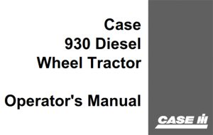 J.I. Case 930 Diesel Wheel Tractor Operator's Manual