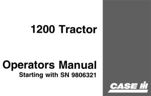 J.I. Case 1200 Tractor Operator's Manual