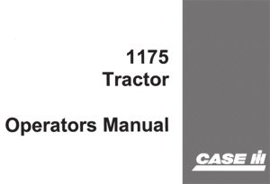 J.I. Case 1175 Tractor Operator's Manual