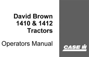 David Brown 1410 & 1412 Tractors Operator's Manual