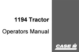 J.I. Case 1194 Tractor Operator's Manual