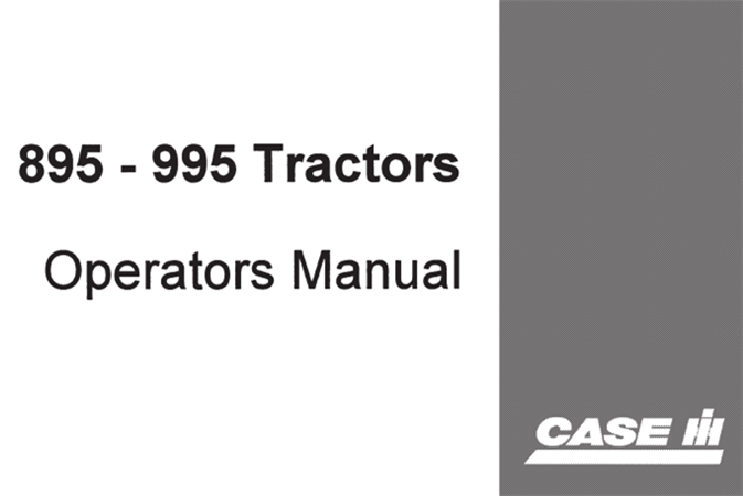 Case IH 895/995 Tractors Operator's Manual