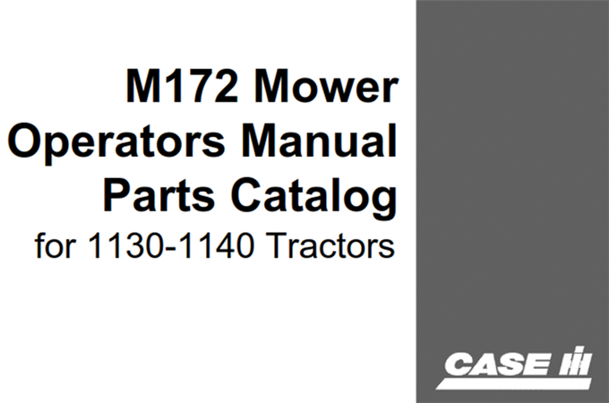 Case IH M172 Mower Operator's Manual