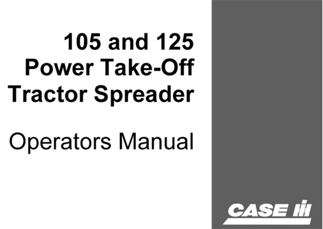 J.I. Case 105 & 125 Power Take-Off Tractor Spreader