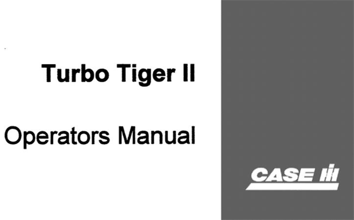 Case IH Turbo Tiger II Operator's Manual