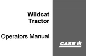 Case IH Wildcat Tractor Operator's Manual