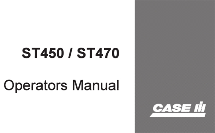 CASE IH Steiger ST450/ST470 Tiger III Tractors Operator's Manual