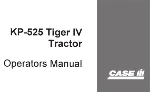 Case IH Steiger KP-525 Tiger IV Tractor Operator's Manual