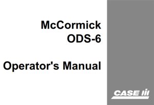 Case IH McCormick ODS-6 Tractor Operator's Manual