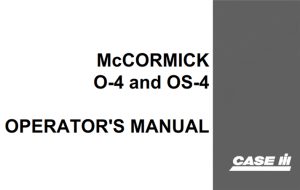 Case IH McCormick O-4 & OS-4 Tractor Operator's Manual